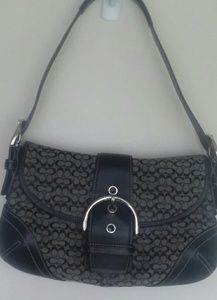 Coach Signature m-PrintCanvas/Leather Hobo
